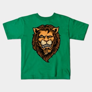 Lion head angry Kids T-Shirt